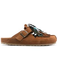 SCAROSSO - Geo Suede Sandals - Lyst