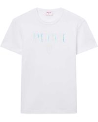 Emilio Pucci - T-Shirt mit Logo-Stickerei - Lyst