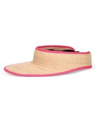 Borsalino - Jenny Woven Contrast-Trim Visor - Lyst
