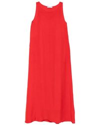 Whyci - Sleeveless Crew-Neck Midi Dress - Lyst