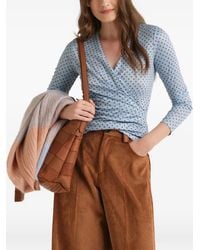 Maliparmi - Printed Draped Long-Sleeve T-Shirt - Lyst