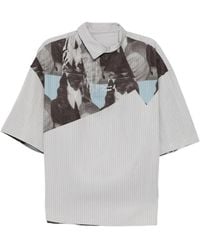 CROQUIS - Stripe-Pattern Graphic-Print Polo Shirt - Lyst