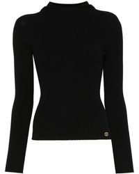 Twinset - Ribbed Hoodie - Lyst