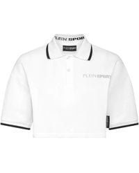 Philipp Plein - Logo-Print Cotton Polo Shirt - Lyst