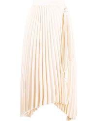 Calvin Klein Gonna plissettata asimmetrica - Neutro