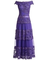 Tadashi Shoji - Floral Off-Shoulder Midi Dress - Lyst