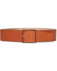 Max Mara - Square-Buckle Leather Belt - Lyst