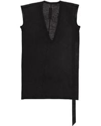 Rick Owens - Dylan Sleeveless V-Neck T-Shirt - Lyst