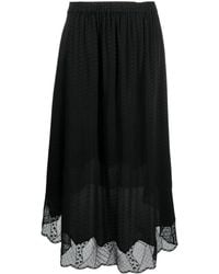 Zadig & Voltaire - Lace-Trim Silk Skirt - Lyst