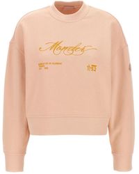 Moncler - Logo Cotton Sweatshirt - Lyst
