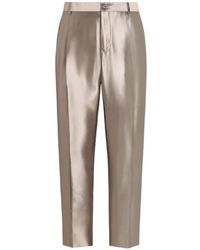 Dolce & Gabbana - Silk Shantung Trousers - Lyst