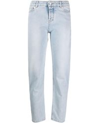 Alexandre Vauthier Slim-Fit-Jeans mit geradem Bein - Blau