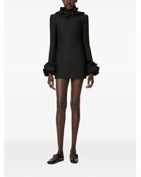 Valentino Garavani - Ruffled Long-Sleeve Mini Dress - Lyst