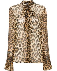 Ermanno Scervino - Animal-Print Silk Shirt - Lyst