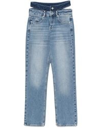 Karl Lagerfeld - Straight Jeans Met Uitgesneden Details - Lyst