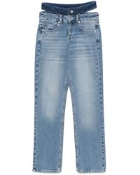 KARL LAGERFELD - Straight-Leg Side-Cut Jeans - Lyst