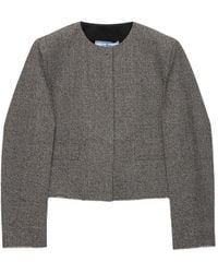 Prada - Cotton-Wool Cropped Jacket - Lyst