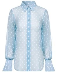 Nina Ricci - Polka-Dot Silk Shirt - Lyst