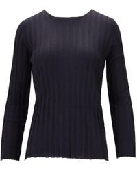 LA ROSE - Ribbed Girocollo Top - Lyst