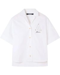 Jacquemus - The Martin Overhemd Met Patchdetail En Korte Mouwen - Lyst