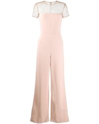 Stella McCartney Mesh Panel Jumpsuit - Pink