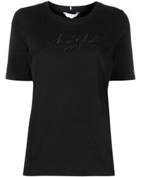 Tommy Hilfiger - T-shirt Met Geborduurd Logo - Lyst