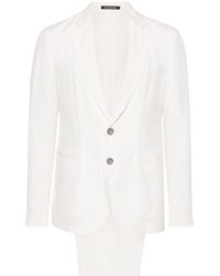 Emporio Armani - Single-breasted Linen-blend Suit - Lyst