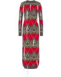 Moschino - Midi Heart-Pattern Dress - Lyst