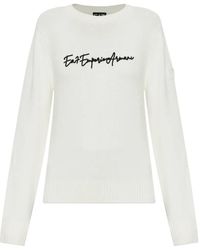 EA7 - Logo-Embroidered Sweater - Lyst