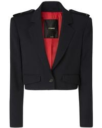 Pinko - Veste Crop À Épaulettes - Lyst