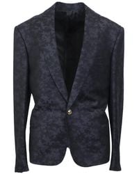 Versace - Camo-Jacquard Single-Breasted Blazer - Lyst