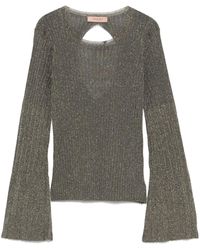 Twinset - Pullover mit Lurex-Detail - Lyst