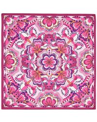 Lancel - Printed Silk Square Scarf - Lyst