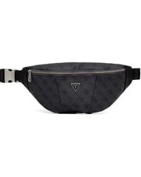 Guess - Monogram-Print Logo-Plaque Belt Bag - Lyst