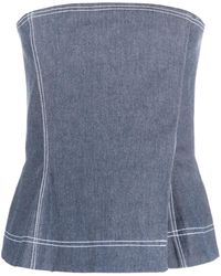 Ioana Ciolacu - Bustier-Top Mit Kontrastnähten - Lyst