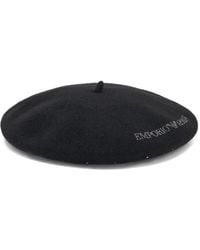 Emporio Armani - Wool Basque Hat - Lyst