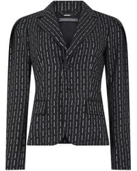 Alberta Ferretti - Blazer A Rayas Diplomáticas - Lyst