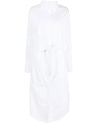 Patou - Langes Hemdkleid Mit Gürtel - Lyst
