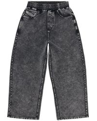 DIESEL - Sweatpants With Denim Effect - Lyst