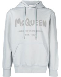 Alexander McQueen - Sudadera con capucha y logo estampado - Lyst