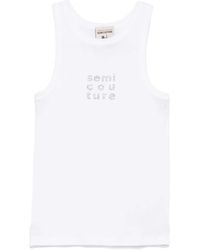 Semicouture - ロゴトリム タンクトップ - Lyst
