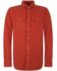 Moorer - Button-Front Shirt - Lyst