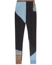 Issey Miyake - Colourblock Printed Trousers - Lyst