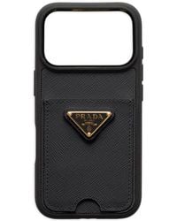 Prada - Saffiano Leather Case For Iphone 16 Pro Max - Lyst