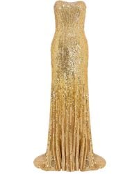 Jenny Packham - Sarai スパンコール ストラップレス マキシドレス - Lyst