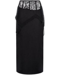 SEEN USERS - Trousseau Midi-Rok Met Kanten Vlakken - Lyst