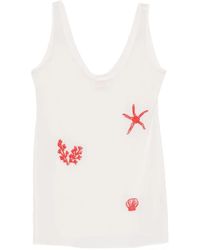 MC2 Saint Barth - Raya Bead-Embellished Semi-Sheer Mini Dress - Lyst