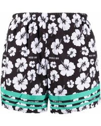 YES I AM - Badeshorts Mit Blumen-Print - Lyst