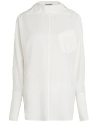 Issey Miyake - Odd Button Collar Shirt - Lyst