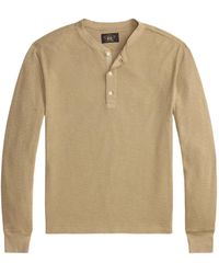 RRL - Buttoned Long-Sleeve Sweater - Lyst